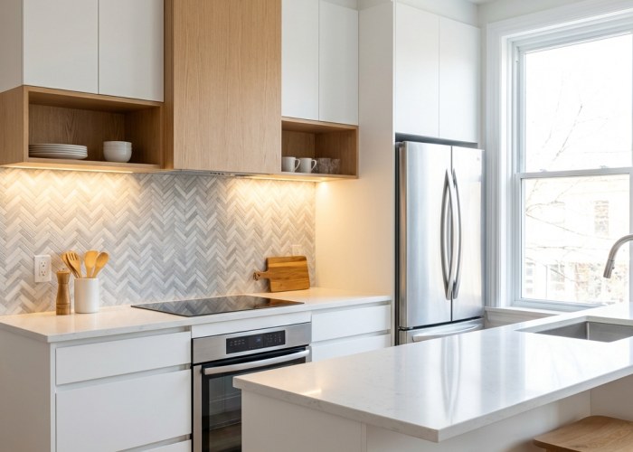 Small Modern Kitchen by Gonzalez Cabinetry